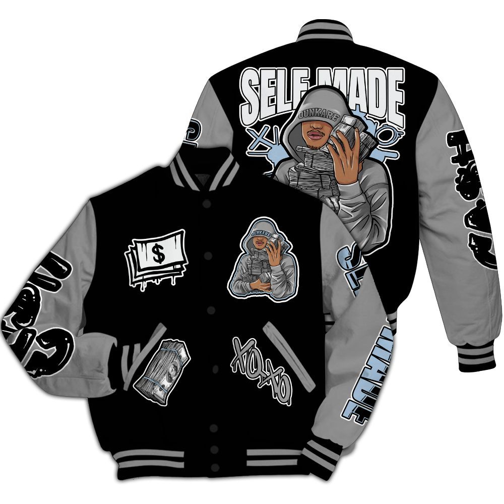 Varsity Jacket To Match Black Chrome 6s - Selfmade Unique All Over Print