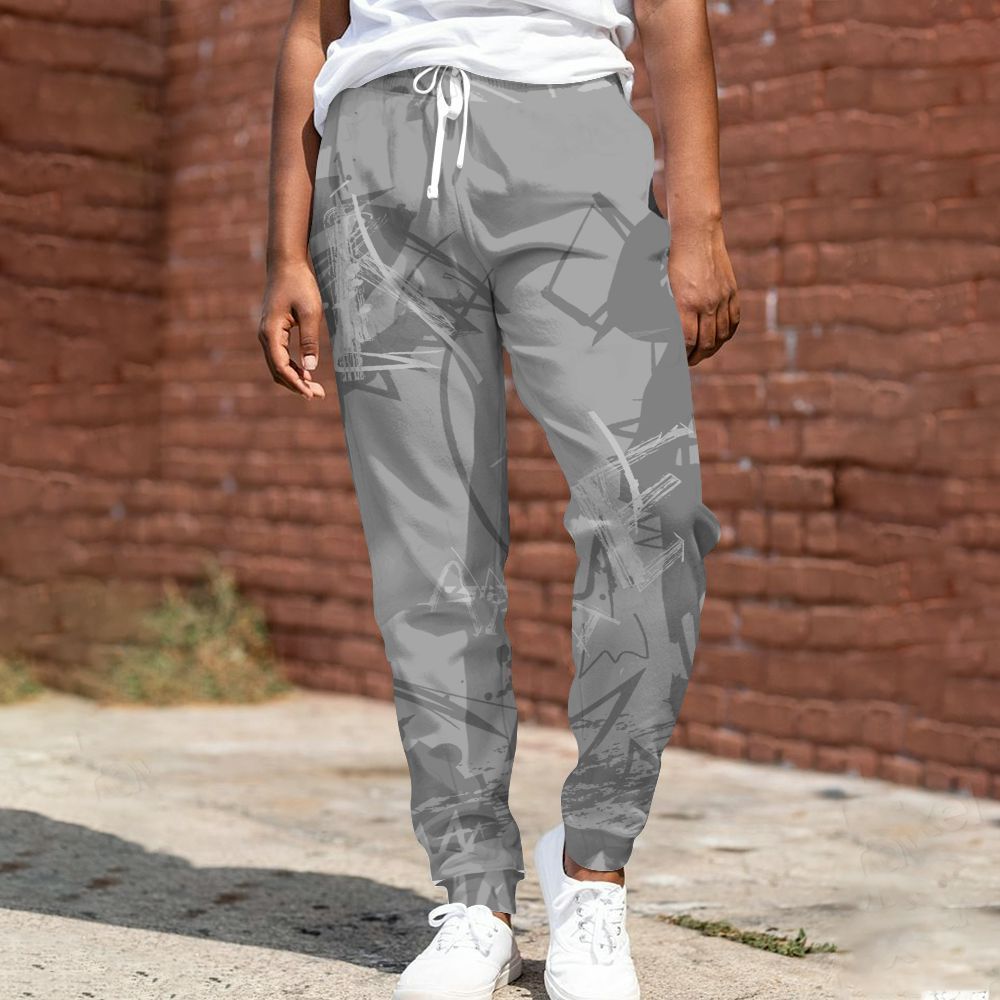 Sweatpant To Match Black Wolf Grey 12s - Messyz All Over Print