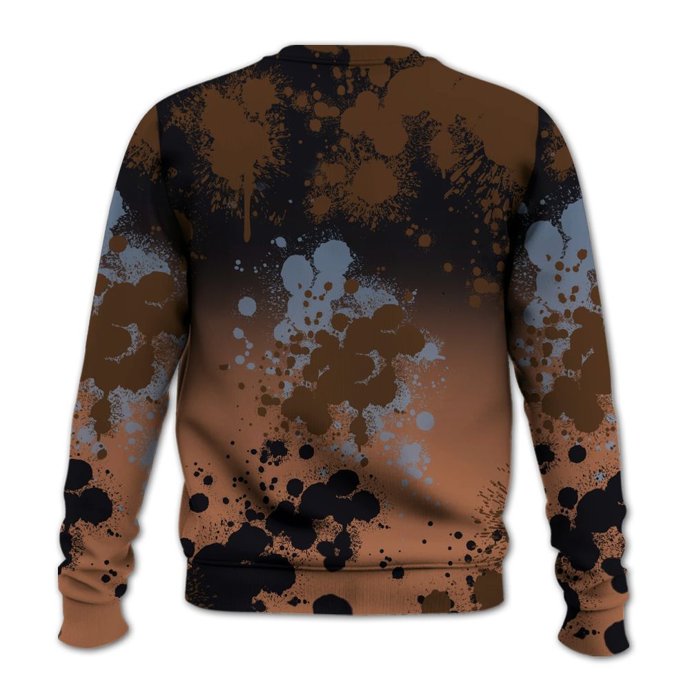 Sweatshirt To Match Air Foamposite Metallic Copper - God Blessed Ink Drip All Over Print