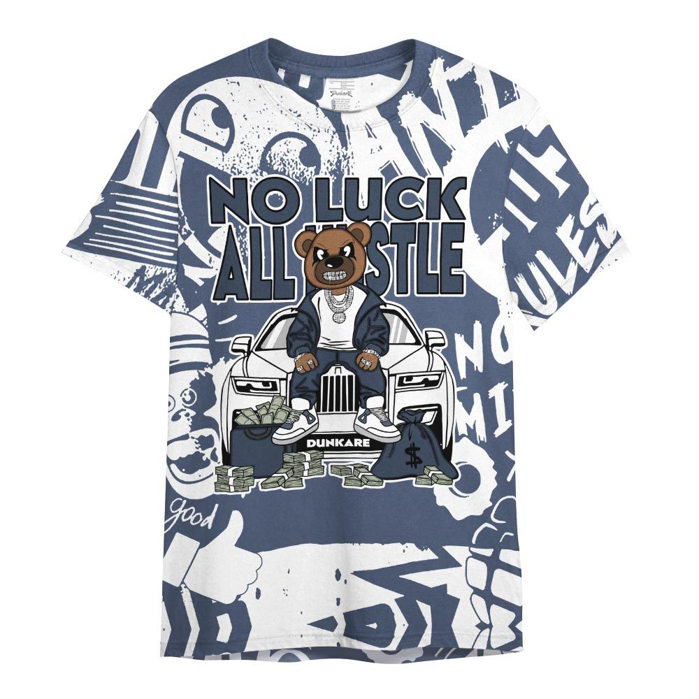 Shirt To Match Low Diffused Blue 11s - So Unlucky Bear Monogram Graffiti Shirt Unisex