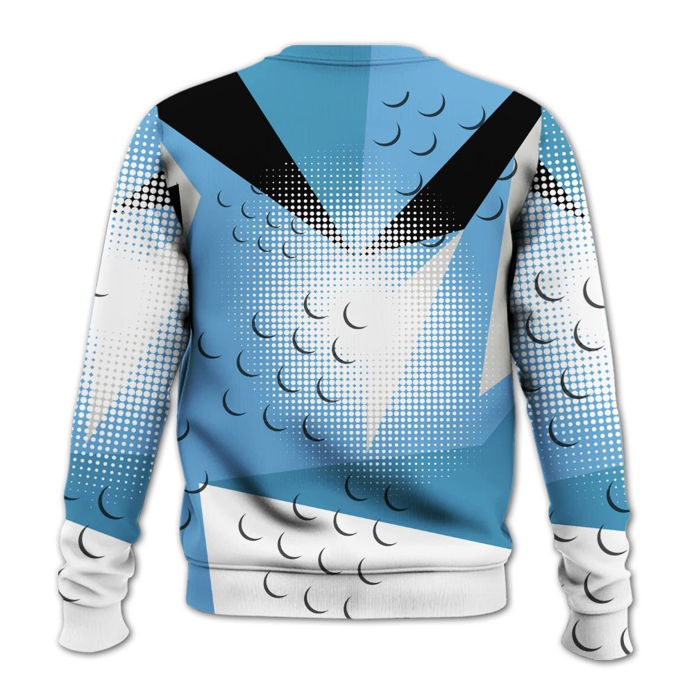 Sweatshirt To Match SB Dunk Low University Blue - Poly Custom Name Number 23 5s All Over Print