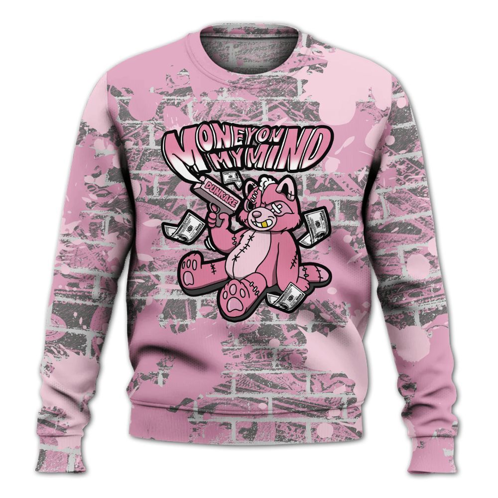Sweatshirt To Match Orchid 4s - Money On My Mind Raccoon Brick All Over Print