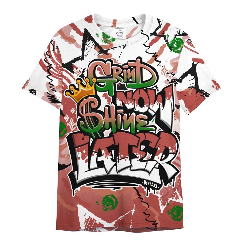 Shirt To Match Dune Red 13s - Grind Shine Later Drip All Over Print