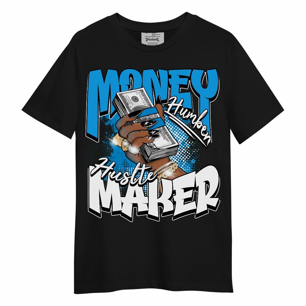 Shirt To Match Black University Blue 2022 13s - Money Maker Retro Matching Unisex Shirt
