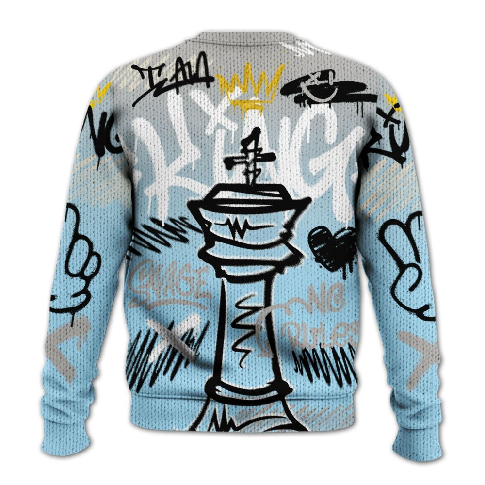 Knitted Sweater To Match Retro SoleFly 13s - Street King Chess Streetwear