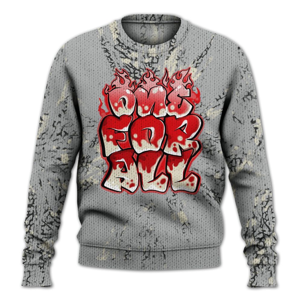 Knitted Sweater To Match Cement Grey 3s - Ones For All Graphic Luxury