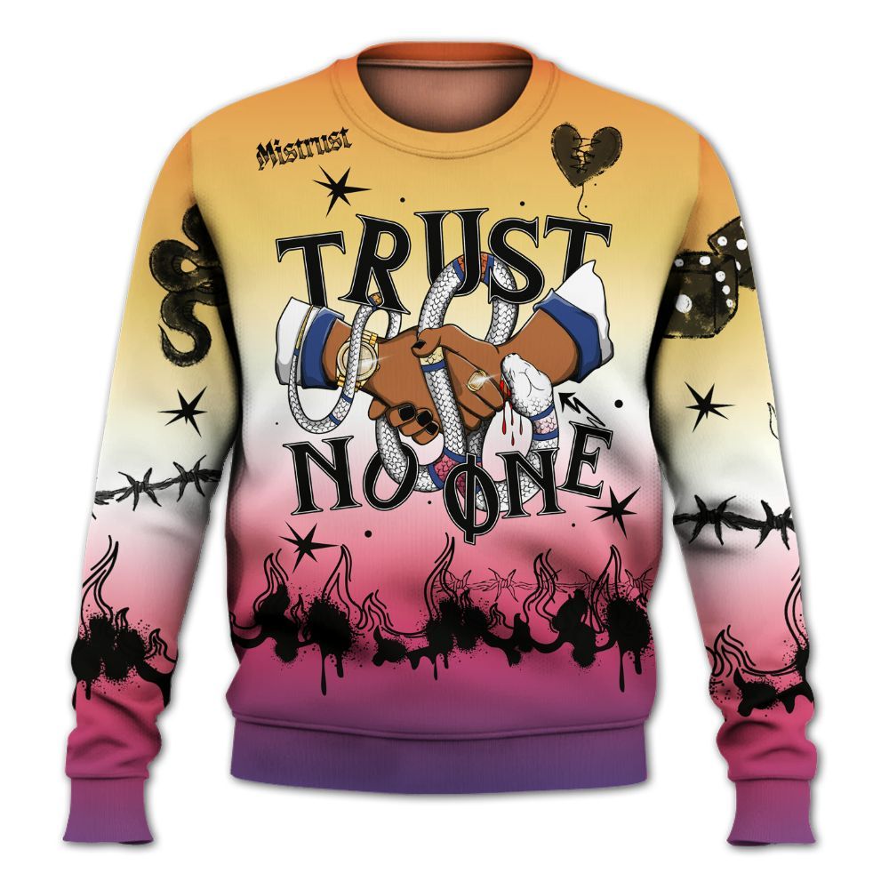 Sweatshirt To Match Air Griffey Max Los Angeles 1s - Trust No One Snake-Bite Doodle Crayon All Over Print