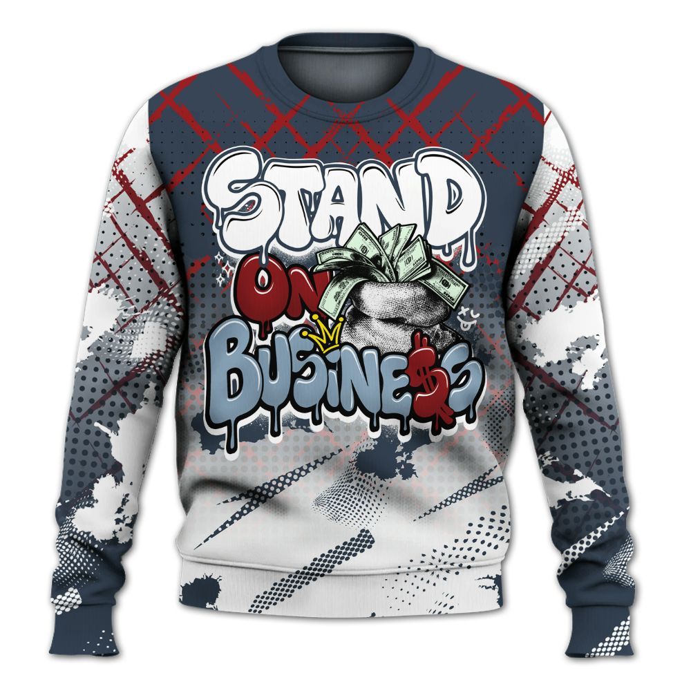 Sweatshirt To Match Retro Olympic 6s - Halftone Stand Business Dripping All Over Print