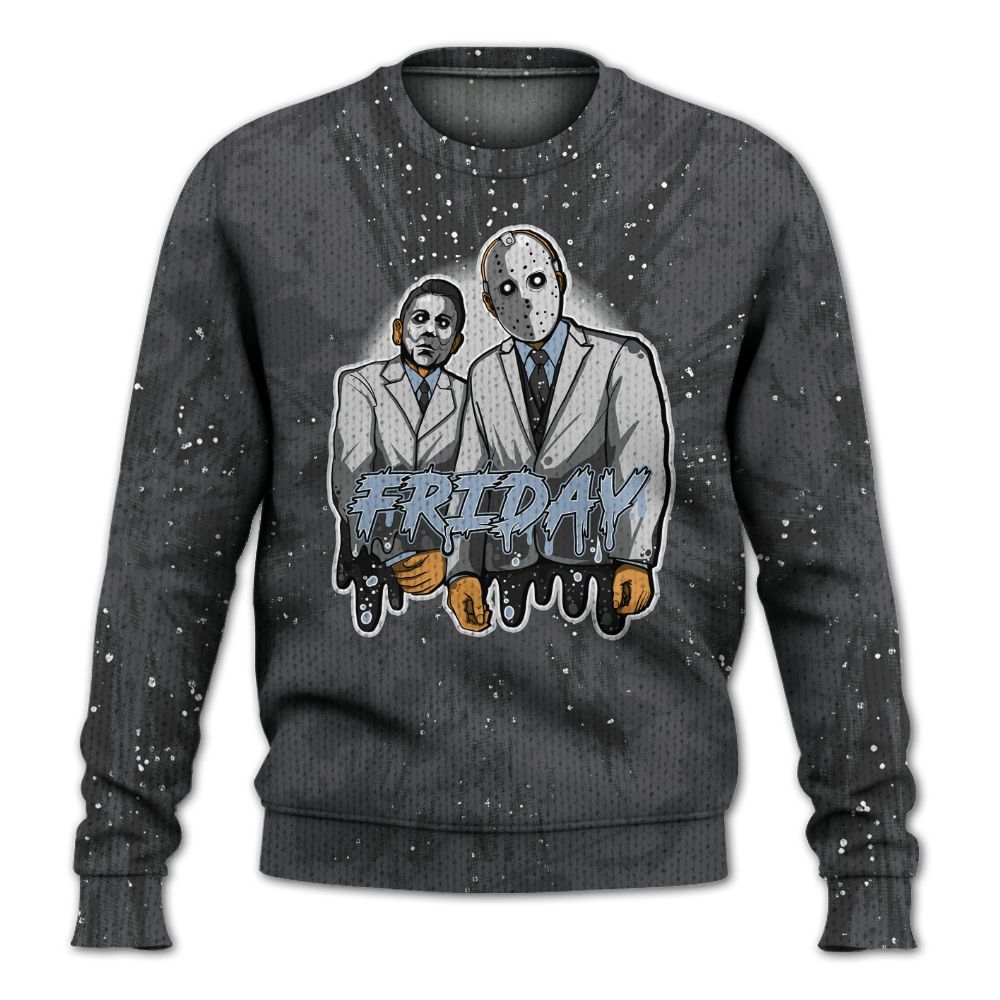 Knitted Sweater To Match Reverse Oreo 6s - Friday Halloween Graphic Luxury