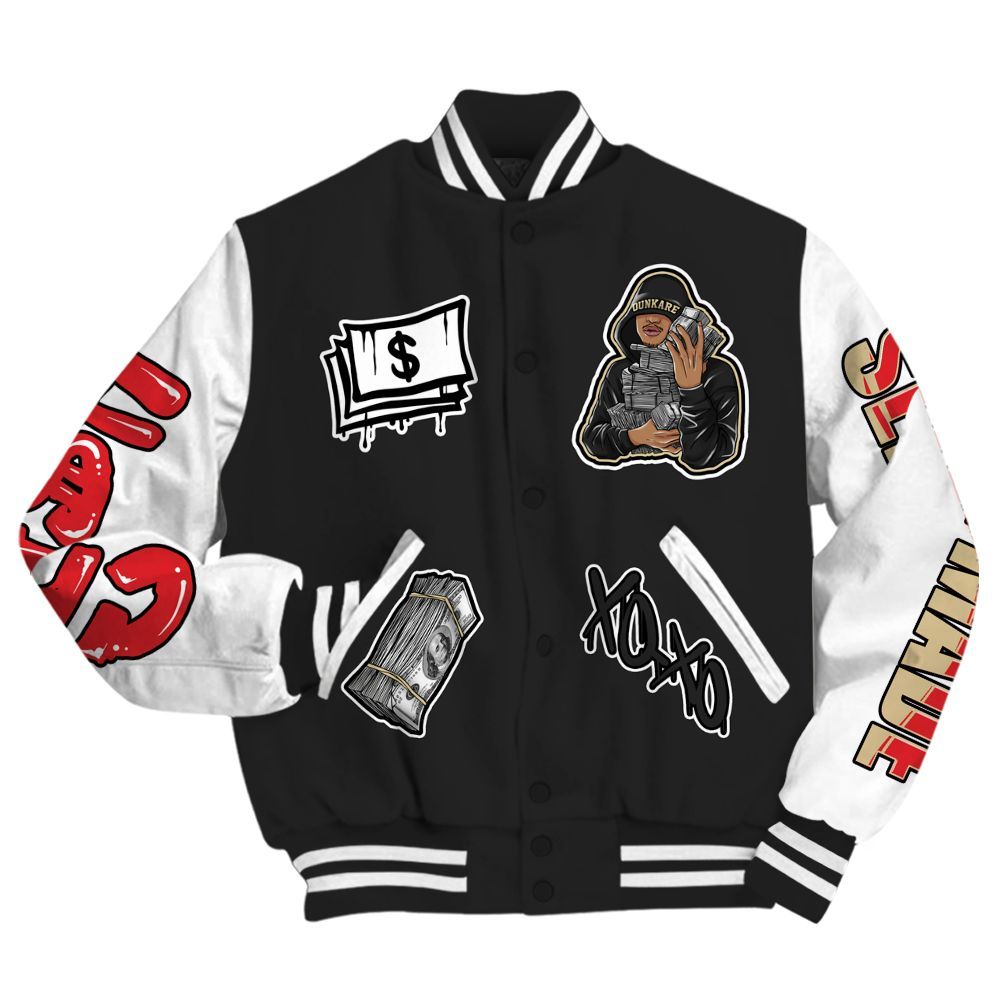 Varsity Jacket To Match Prime 93 Fire Red - Selfmade All Over Print