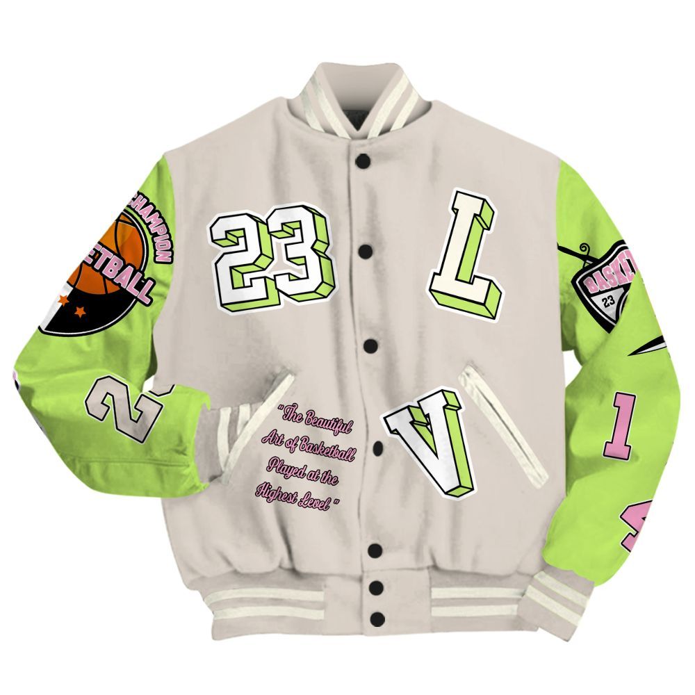 Varsity Jacket To Match Jack Black Night Silver - The GOAT Got Em All Over Print