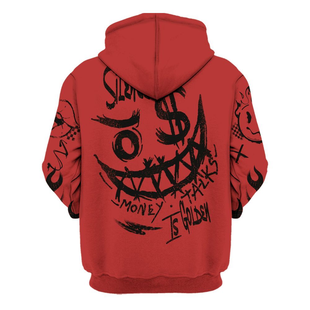 Hoodie To Match Bred Reimagined 4s - Mouth Burning Street Style All Over Print