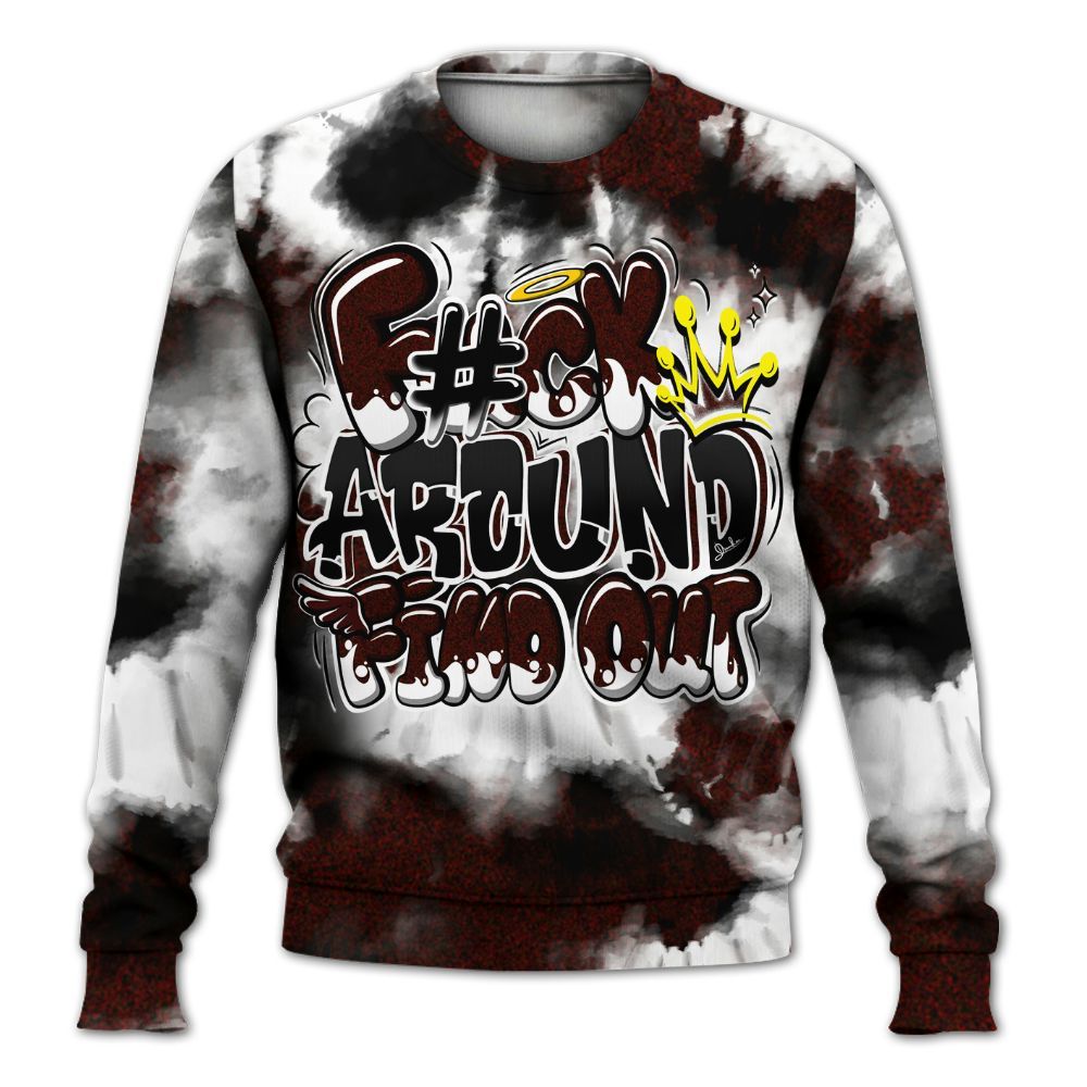 Sweatshirt To Match Air Force 1 Low Halloween Skull 2024 - Tie Dye FK Around Find Out All Over Print