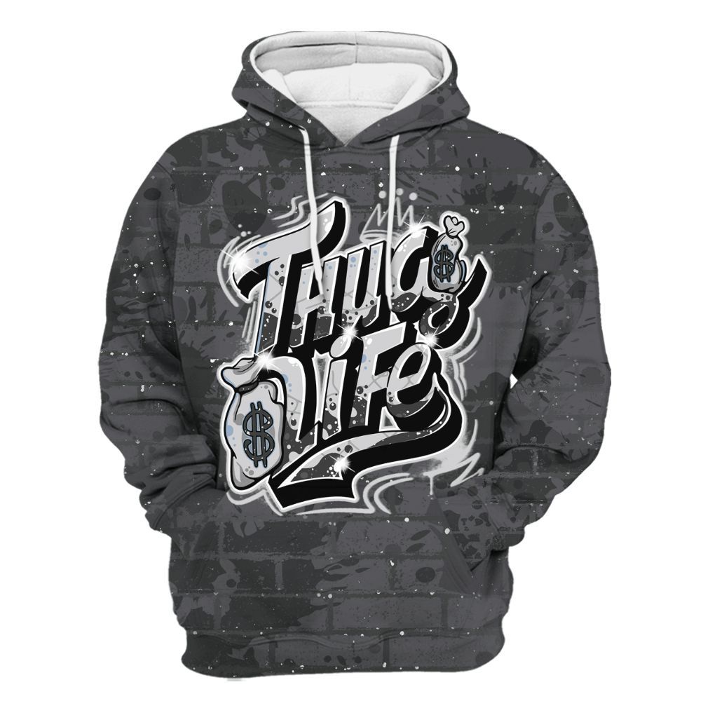 Hoodie To Match Reverse Oreo 6s - Free Thug Living Graphic Brick Art All Over Print