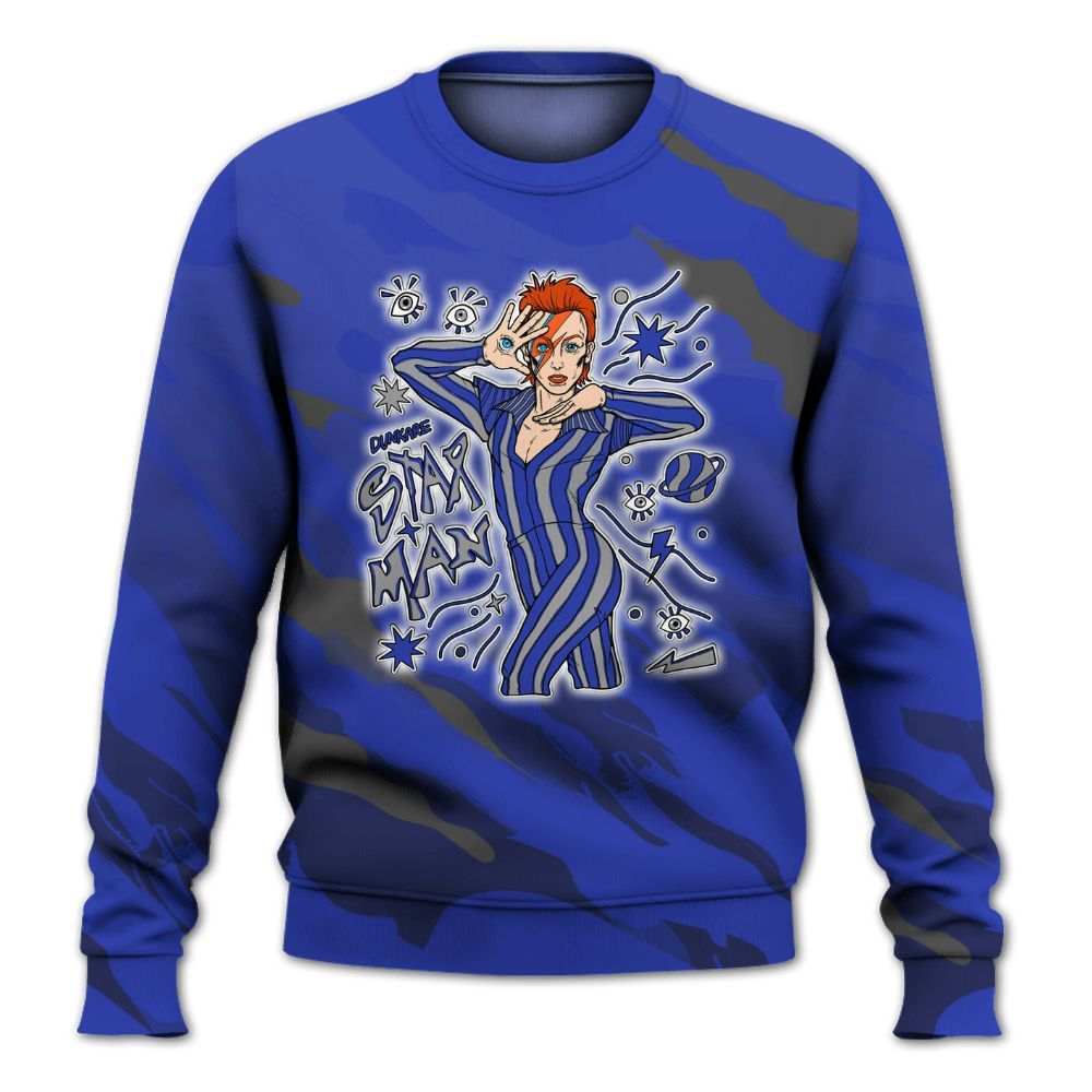Sweatshirt To Match Air Max Plus Black Racer Blue - Starmans Graphics Colored All Over Print