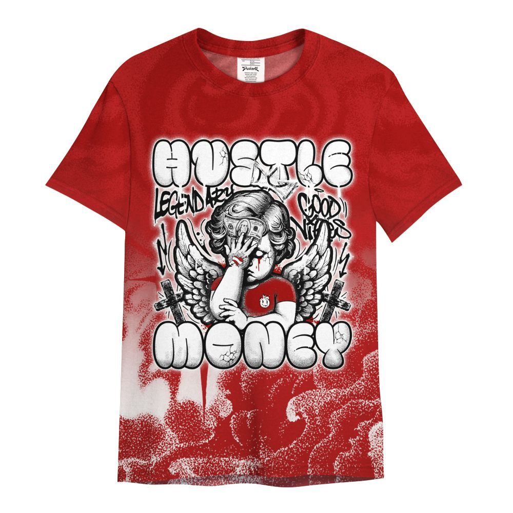 Shirt To Match Low Terror White University Red 1s - Angel Hustle Money All Over Print