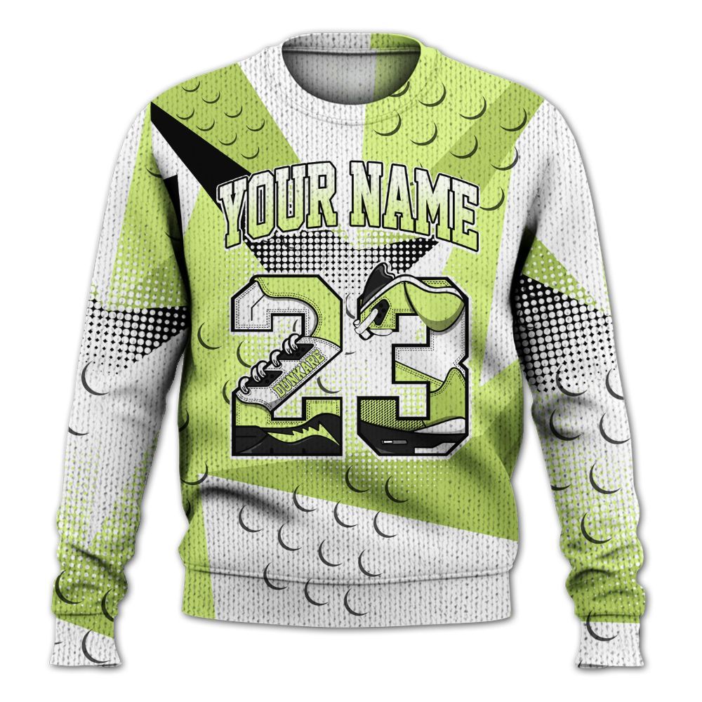 Knitted Sweater To Match Air Max SNDR Volt - Poly Custom Name Number 23 5s