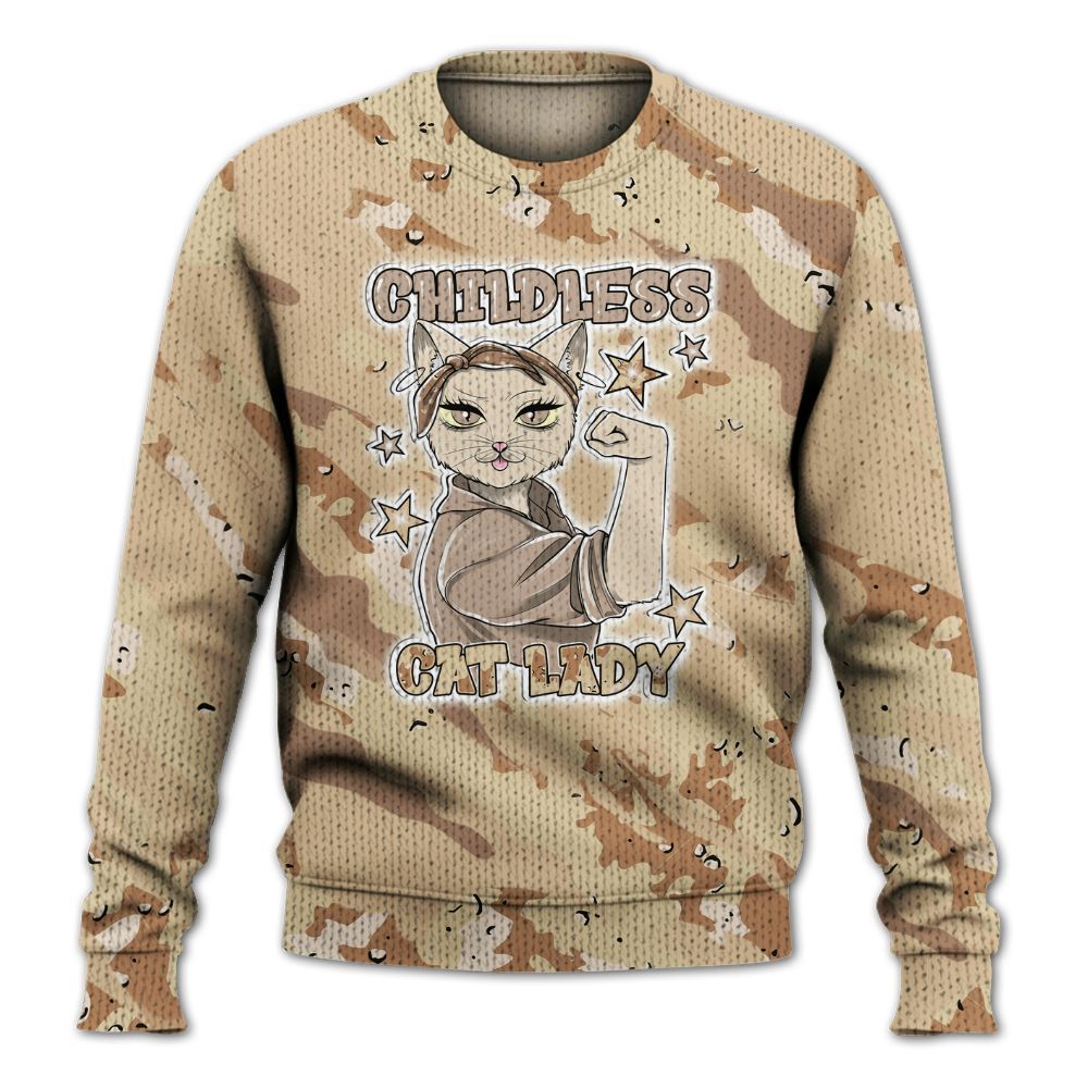 Knitted Sweater To Match Desert Camo 3s - Childless Kat Lady