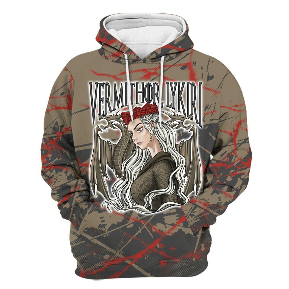 Hoodie To Match Olive 9s - Dragon's Mom! Profound All Over Print