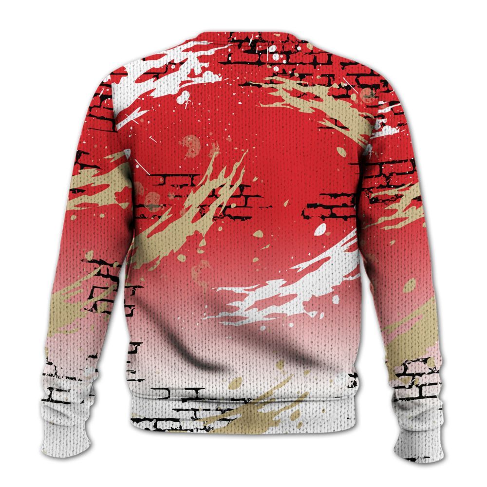 Knitted Sweater To Match Prime 93 Fire Red - Values Of Loyalty Drip