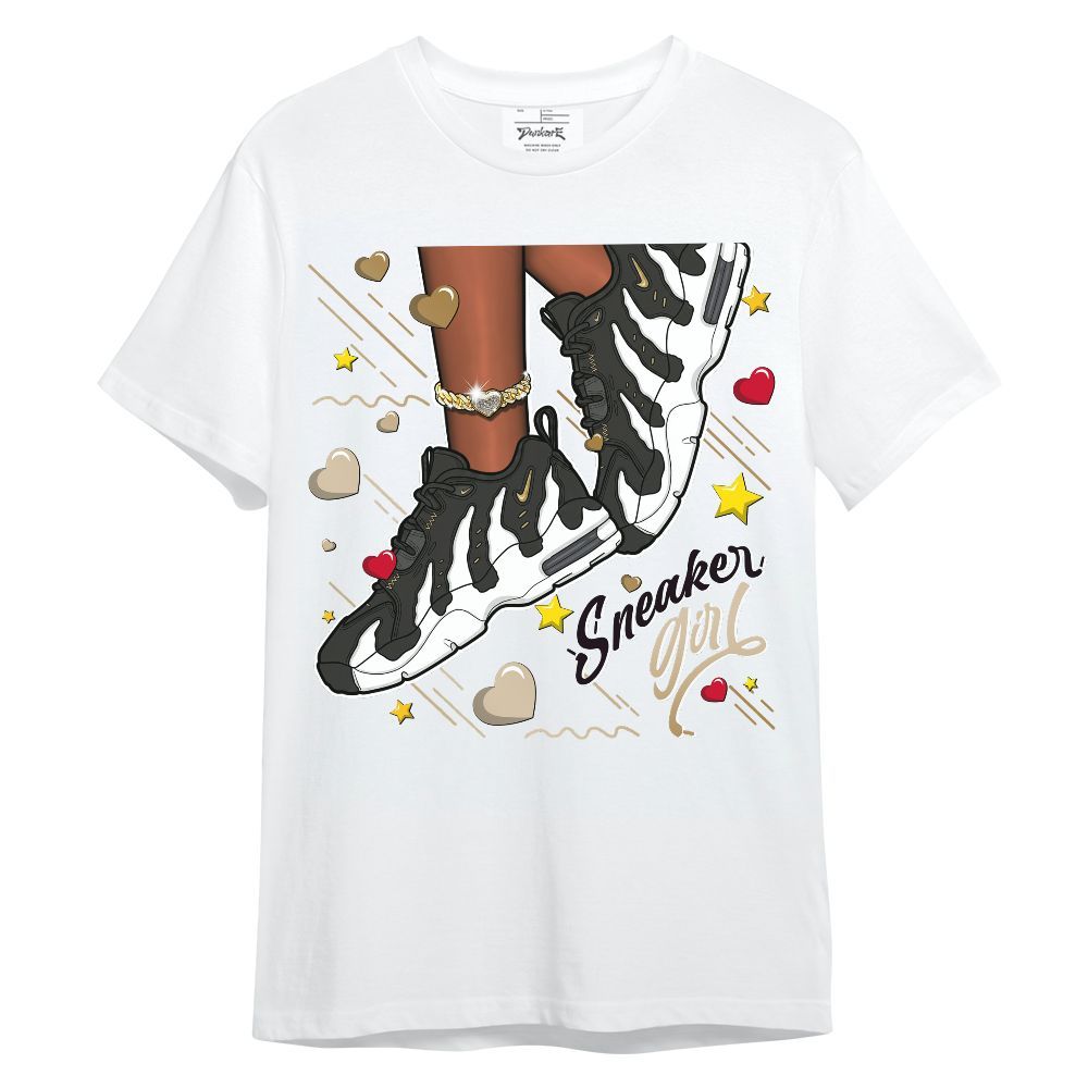 Shirt To Match Max 96 Low Black White Gold - SNEAKER Girl Heart Flying Graphic