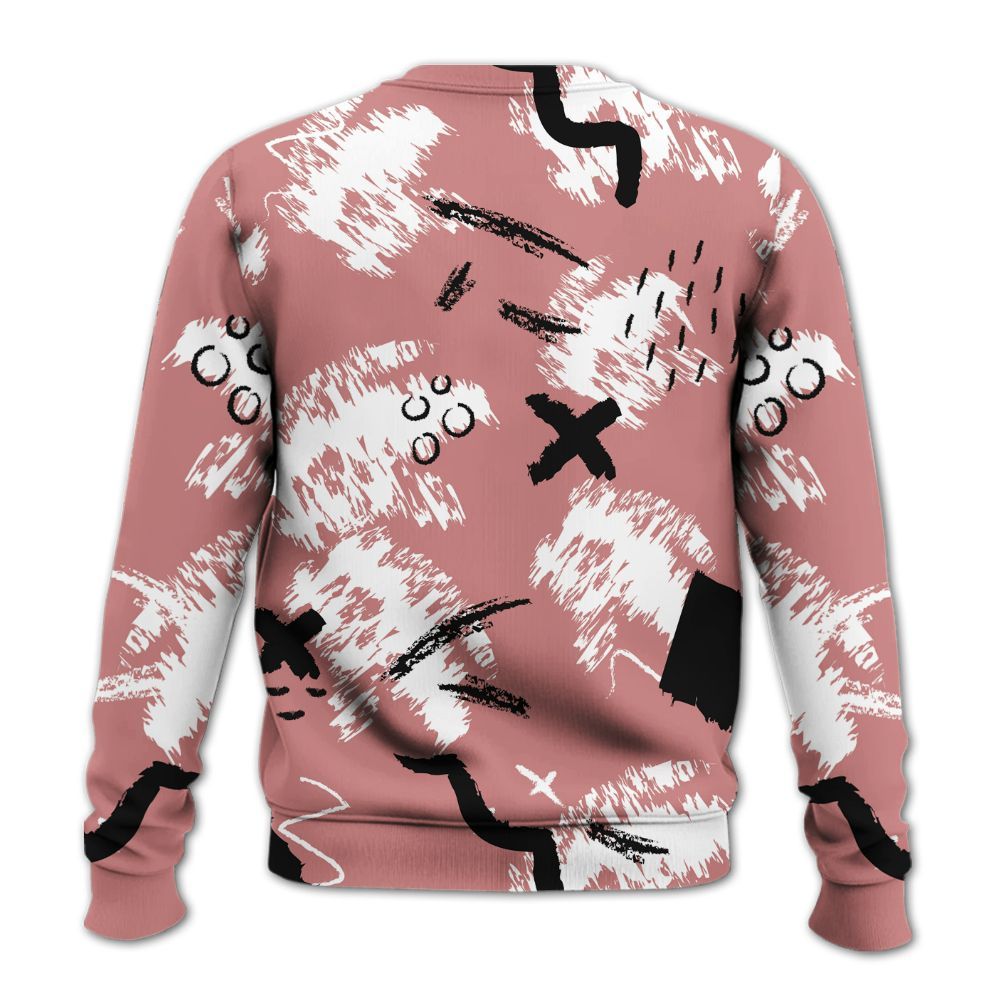 Sweatshirt To Match Low OG Rust Pink 1s - Hustle Grind Pray Retro All Over Print