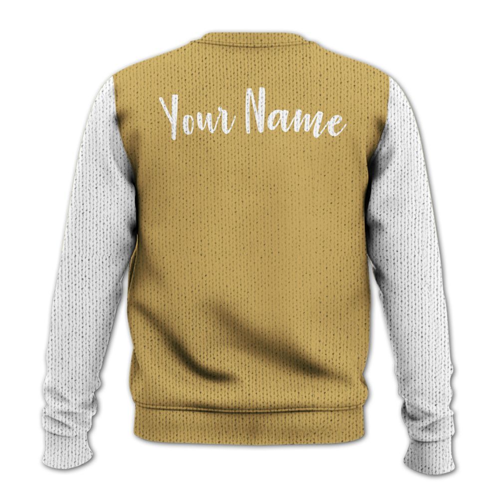 Knitted Sweater To Match Craft Paris 6s, Custom Name God Blessed Drip