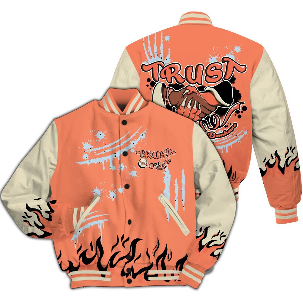 Varsity Jacket To Match DJ Khaled Crimson Bliss 5s - Graphic Trust No One All Over Print