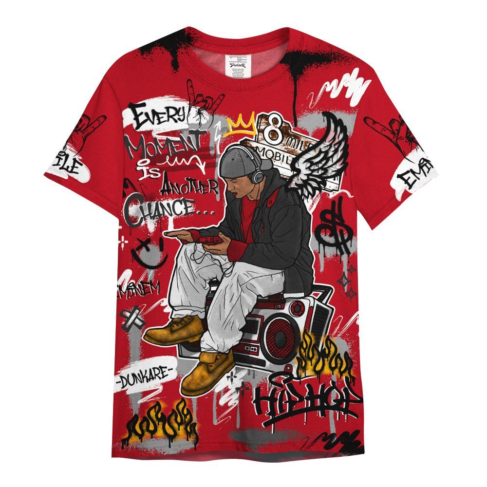 Shirt To Match Bred Velvet 11s - 8Mile Movie Graffiti All Over Print