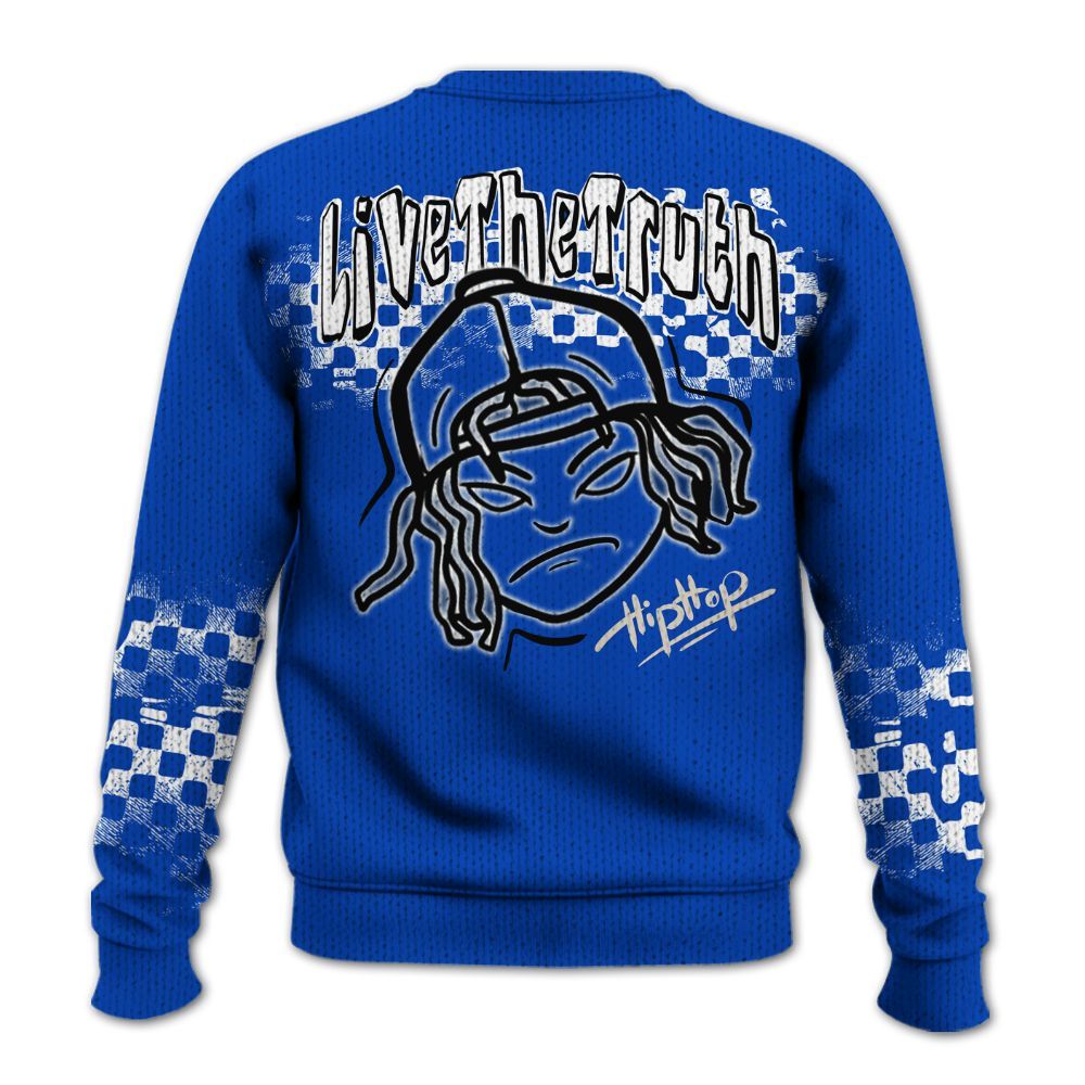 Knitted Sweater To Match Low Game Royal 1s - Feel Life Street Style