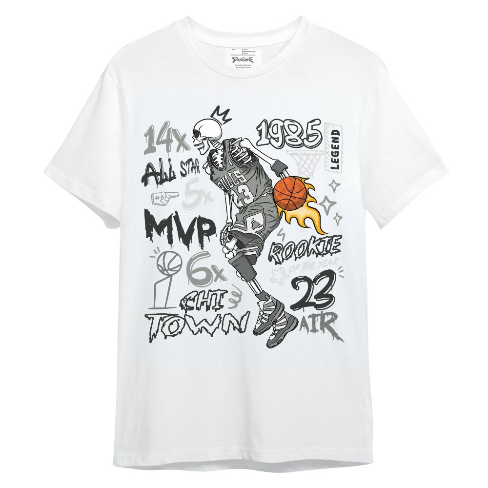 Shirt To Match Paris Cement Grey 4s - 1985 Legend Skeleton Shirt Outfit Unisex Shirt