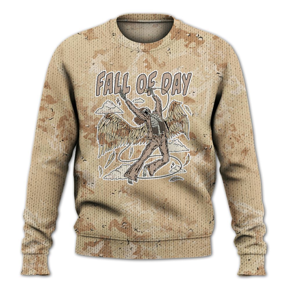 Knitted Sweater To Match Desert Camo 3s - Fall Of Days Skeleton Heart