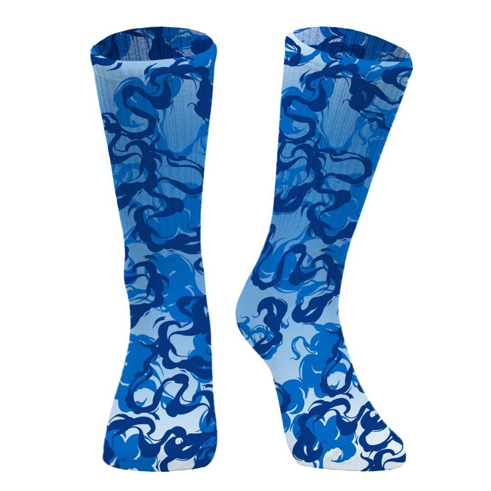 Sock To Match Blueberry 12s - Color Smoke Graphic