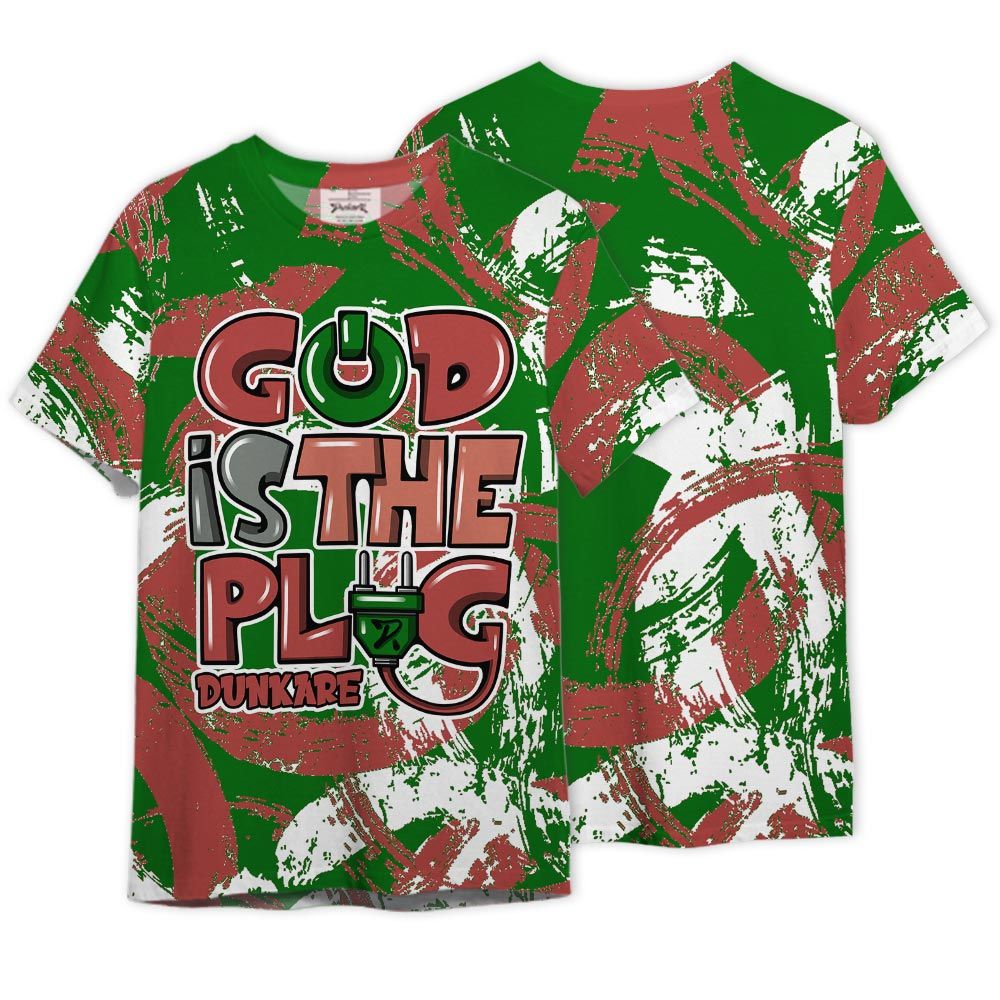Shirt To Match Dune Red 13s - God Is The Power Cord Circle Paint Splash Graphic Shirt Unisex