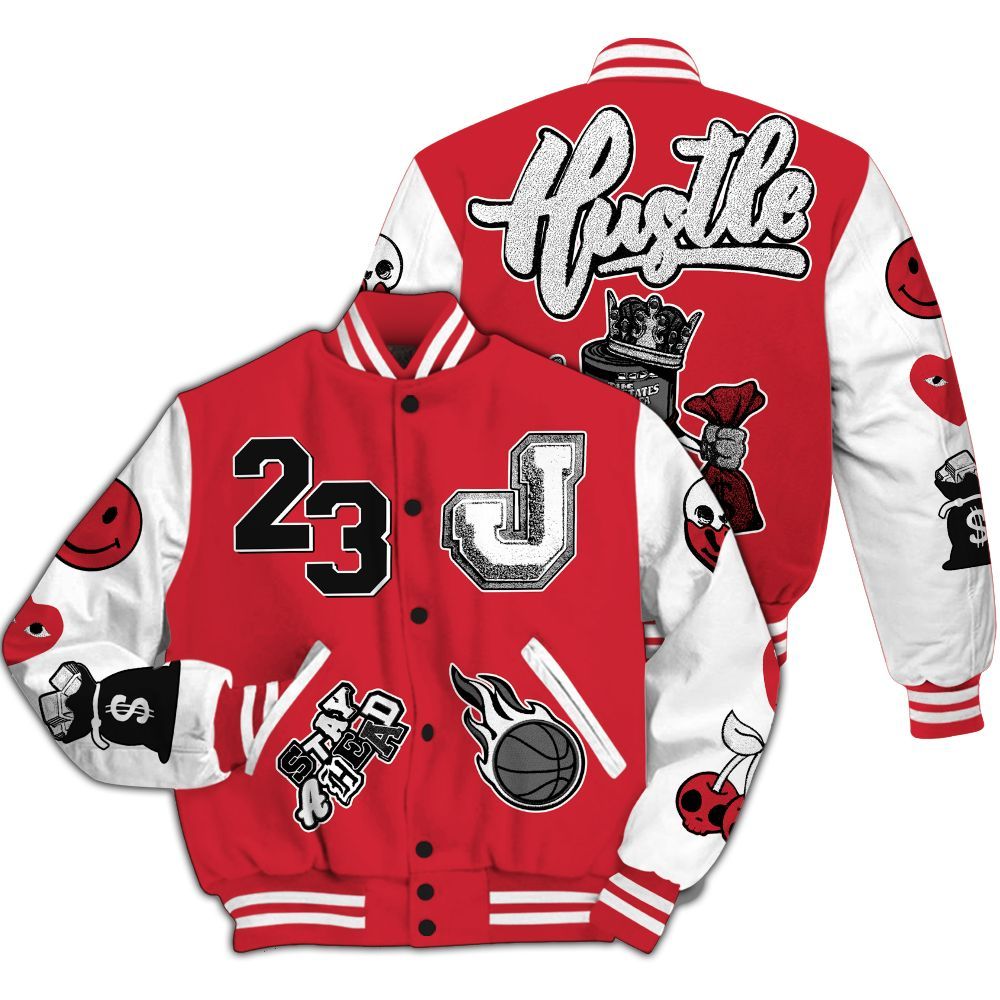 Varsity Jacket To Match Bunny 2025 8s - Hustles Money Number 23 All Over Print