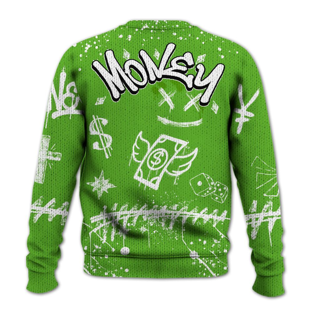 Knitted Sweater To Match Air Foamposite One Volt - Everybody Paid In Full Crayon