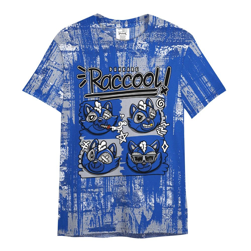 Shirt To Match Air Foamposite One Royal - Raccool Raccoon Glitch Art Shirt Unisex