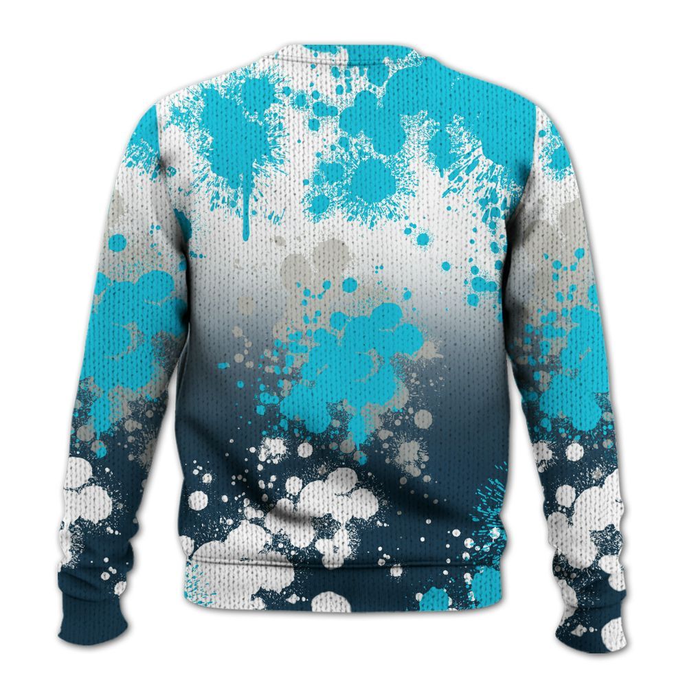 Knitted Sweater To Match Air Navy Baltic Blue - Trust No One Scary