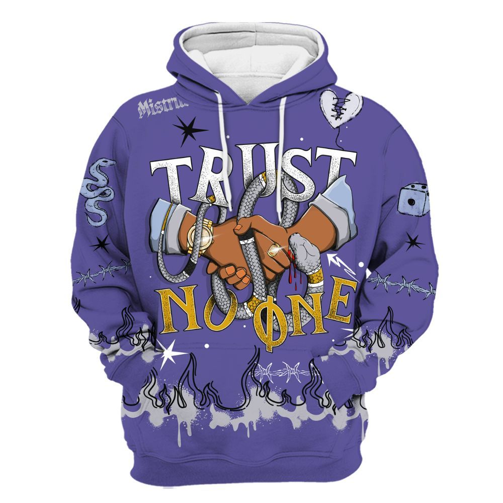 Hoodie To Match Lakeshow 4s - Trust No One Snake-Bite Doodle Crayon All Over Print
