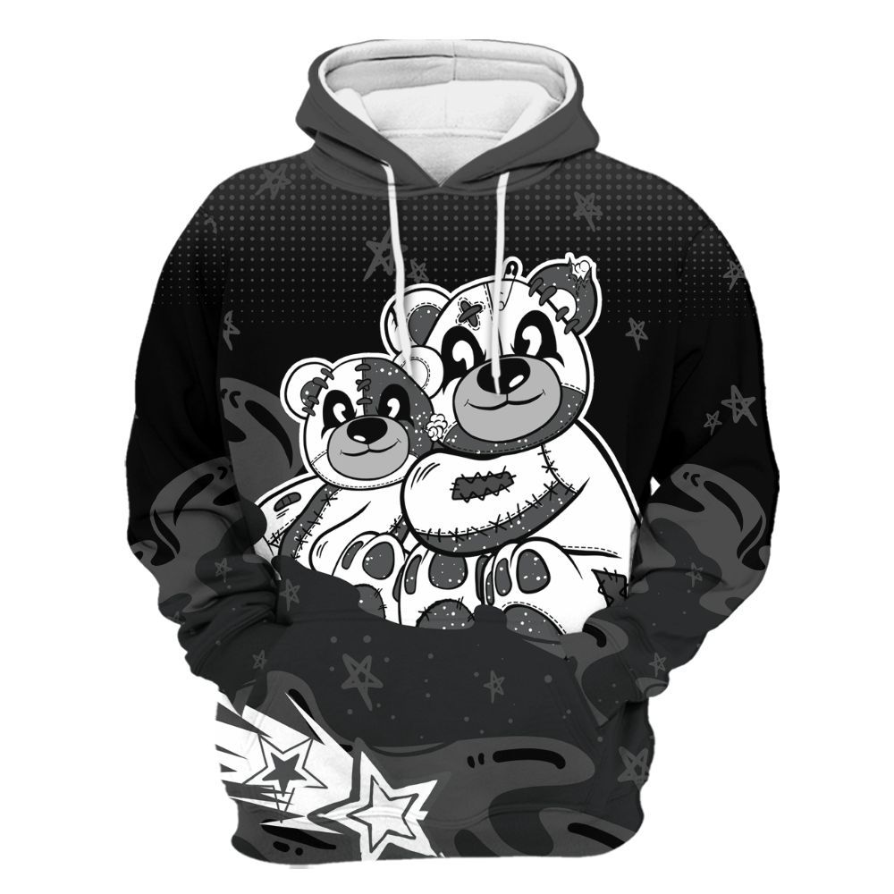 Hoodie To Match Fear 4s - Sincere Fondness Bear Stars All Over Print