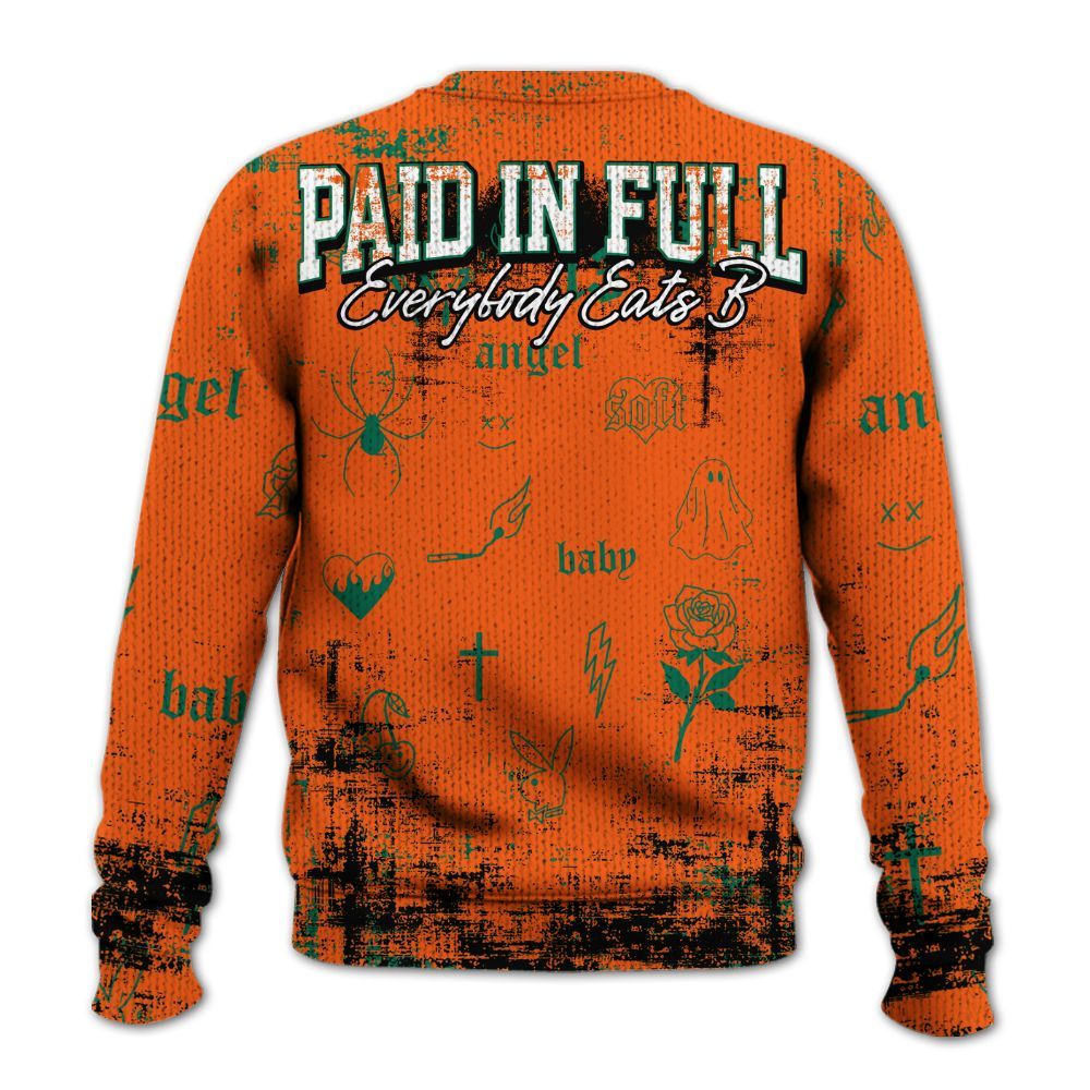 Sweater To Match SoleFly Sail Gorge Green 3s - Paid In Full Money Graphic