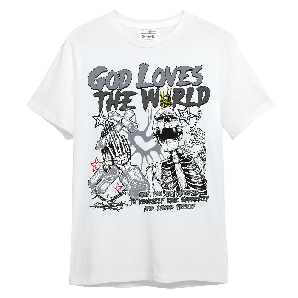 Shirt To Match Retro Black Flint 13s - God Loves The World Unisex Shirt