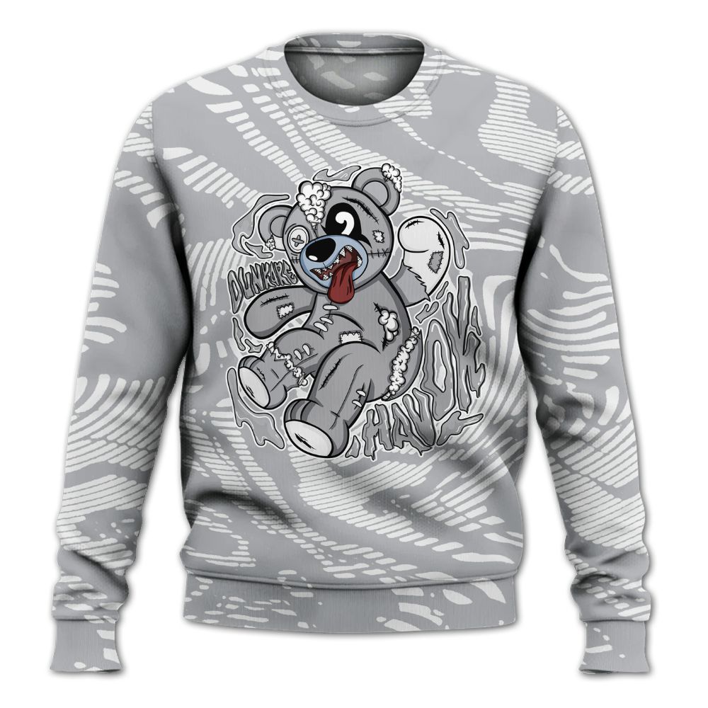 Dunkare Low OG Wolf Grey 1s Shirt - Havok Bear All Over Print Unisex Sweatshirt