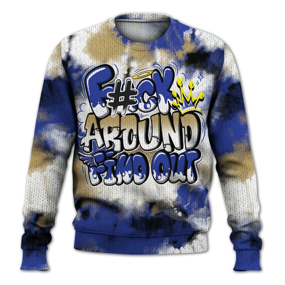 Knitted Sweater To Match Air 180 Concord - Tie Dye FK Around Find Out