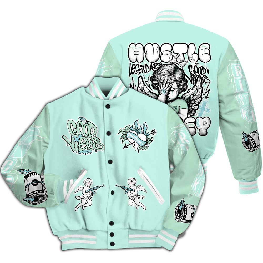 Varsity Jacket To Match Retro Low Igloo 11s - Angel Hustle Money All Over Print