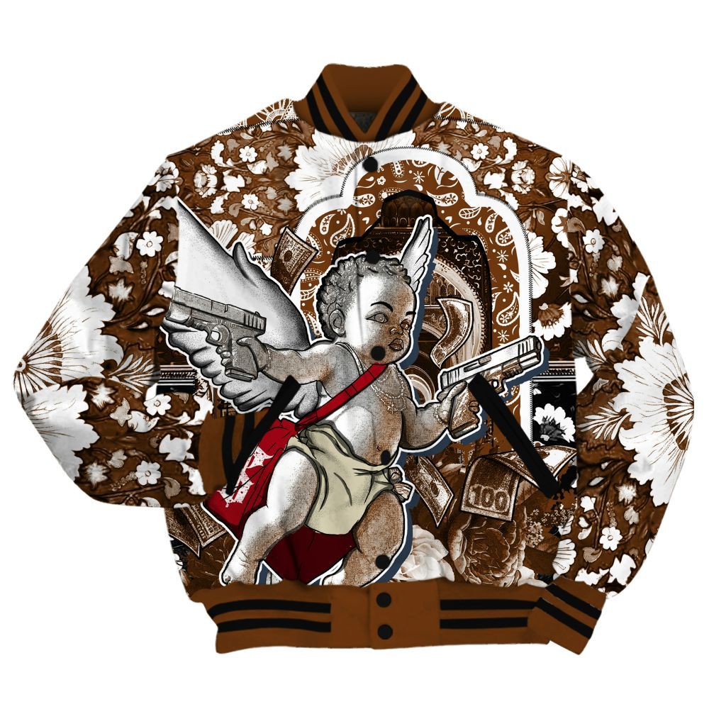 Varsity Jacket To Match Archaeo Brown 5s - Angel Money Bag All Over Print