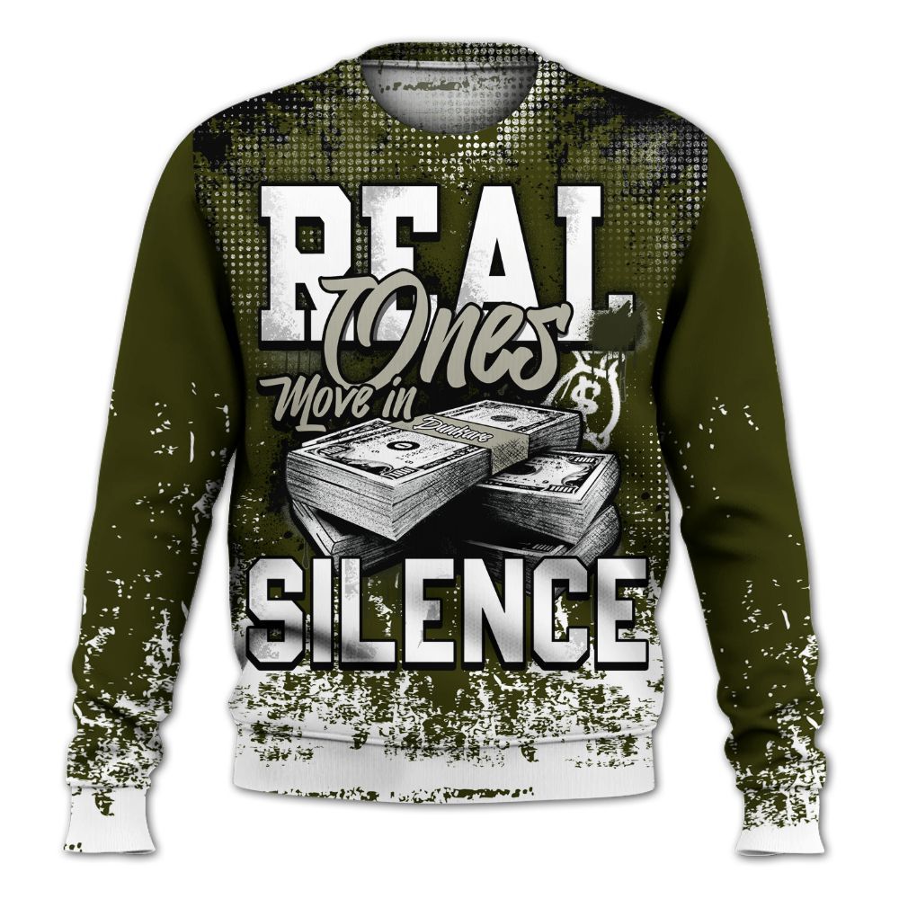 Sweatshirt To Match Dunk Low Pale Ivory Cargo Khaki - Move In Silence Money Street Retro All Over Print