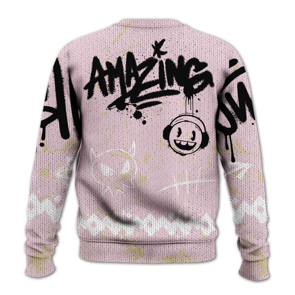 Sweater To Match Denim Iced Carmine 4s - Friday Sneaker Crayon Graphic