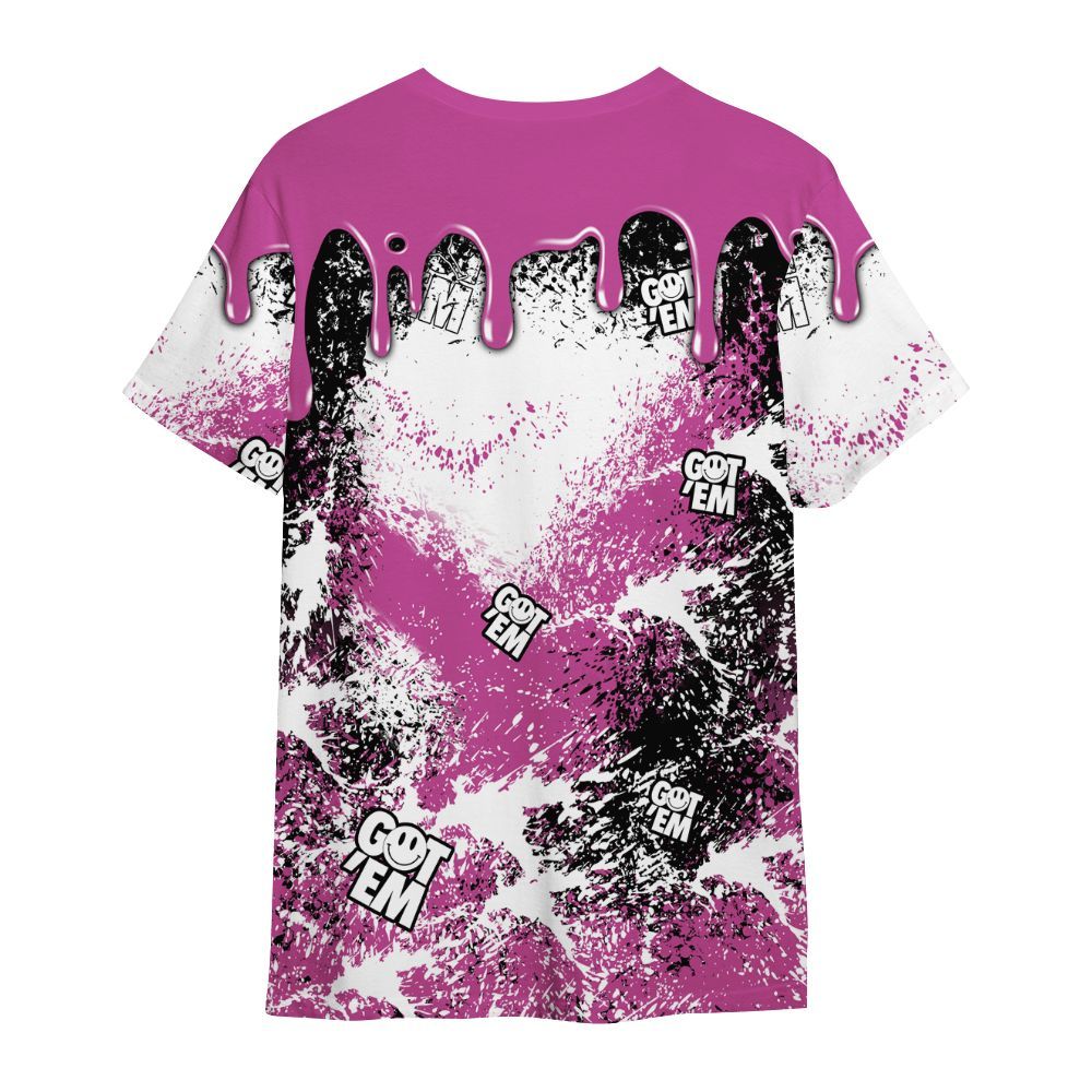 Shirt To Match Dunk Low Active Fuchsia - Dripping 23 Drip All Over Print