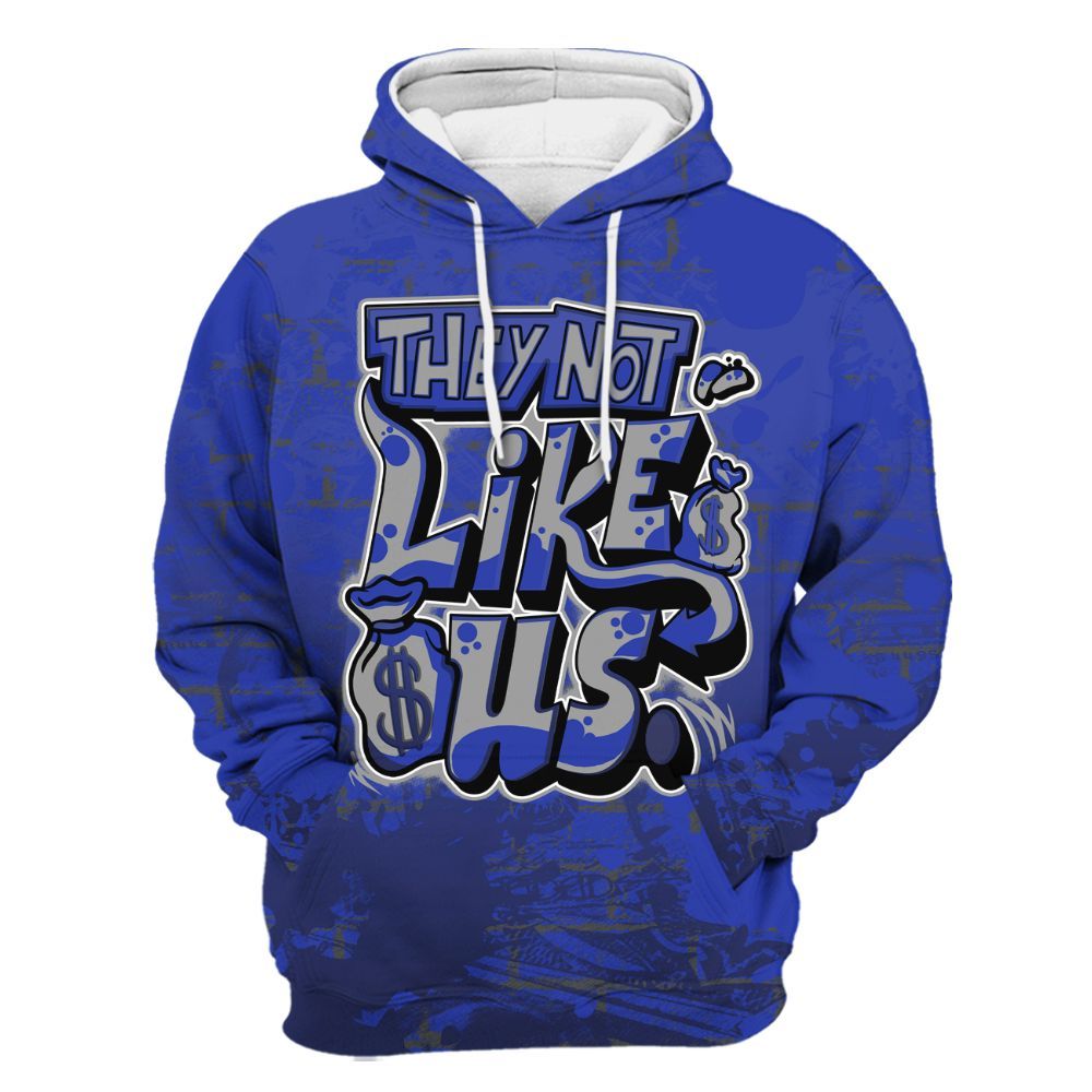 Hoodie To Match Air Max Plus Black Racer Blue - Dislike Us Graphic Street Art All Over Print
